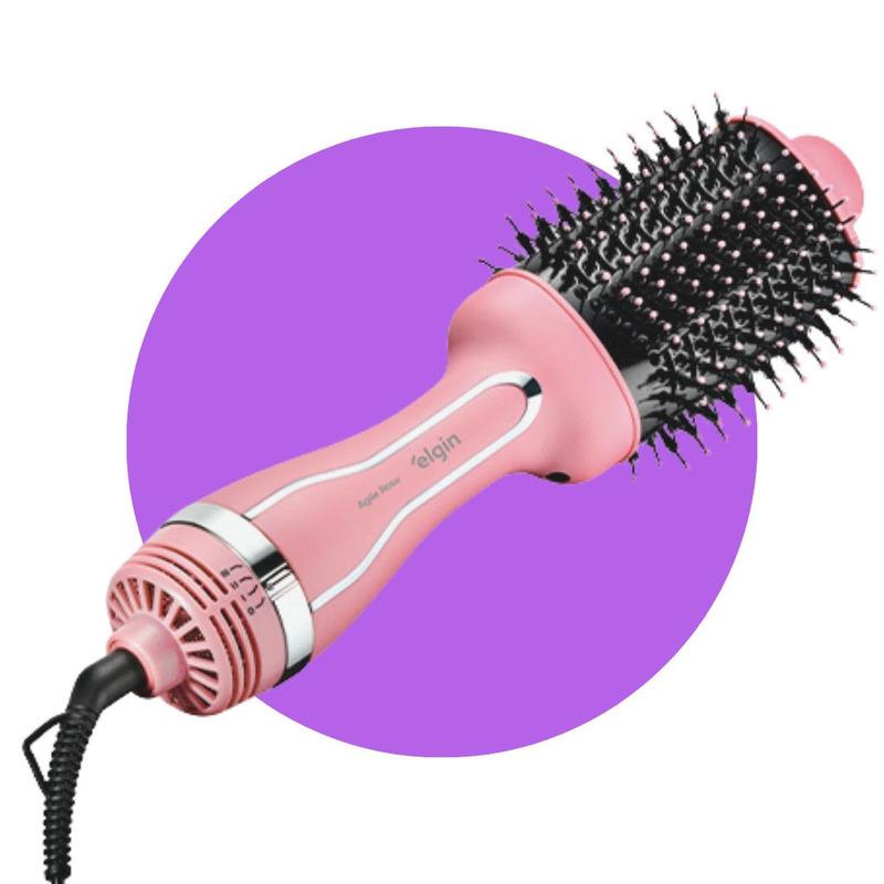 Escova Secadora Alisadora Modeladora Elgin Agile Rose Esc80 Bivolt